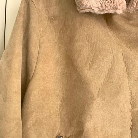 H&M Faux Fur-lined Biker Jacket Size 12 - Picture 6 of 8